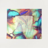 Butterfly Verjaardag Party Achtergrond Wandkleed (Voorkant (horizontaal))