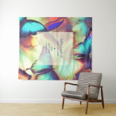 Butterfly Verjaardag Party Achtergrond Wandkleed (In Situ (horizontaal))