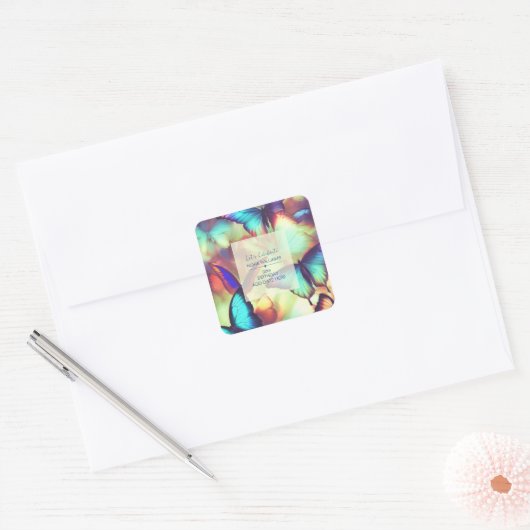 Butterfly Verjaardag Stickers (Envelop)
