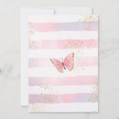 Butterfly Verjaardag uitnodiging voor meisje (Achterkant)