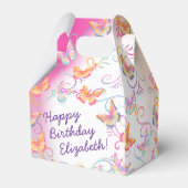 Butterfly Verjaardagsfeest Kinder Kleurrijk Bedankdoosjes (Achterkant)