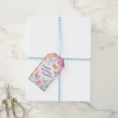 Butterfly Verjaardagsfeest Kinder Kleurrijk Cadeaulabel (Met Touw)