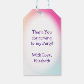 Butterfly Verjaardagsfeest Kinder Kleurrijk Cadeaulabel (Achterkant)