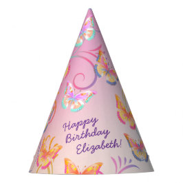 Butterfly Verjaardagsfeest Kinder Kleurrijk Feesthoedjes