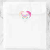 Butterfly Verjaardagsfeest Kinder Kleurrijk Hart Sticker (Tas)