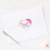 Butterfly Verjaardagsfeest Kinder Kleurrijk Hart Sticker (Envelop)
