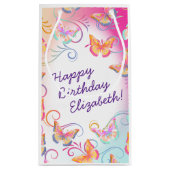 Butterfly Verjaardagsfeest Kinder Kleurrijk Klein Cadeauzakje (Achterkant)