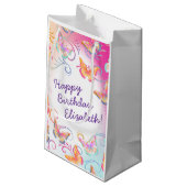 Butterfly Verjaardagsfeest Kinder Kleurrijk Klein Cadeauzakje (Achterkant Gekanteld)