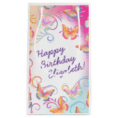 Butterfly Verjaardagsfeest Kinder Kleurrijk Klein Cadeauzakje (Voorkant)