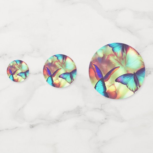 Butterfly Verjaardagstafel Confetti (Achterkanten)