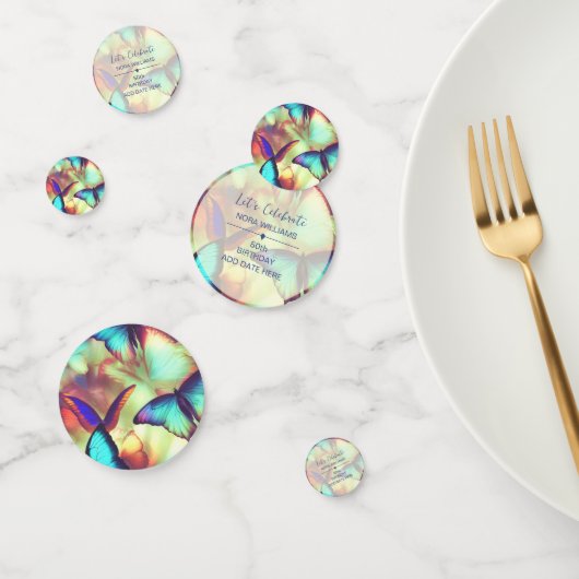 Butterfly Verjaardagstafel Confetti (Groep)