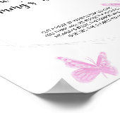 Butterfly verkondigt hoe groot het is mammie buiks poster (Hoek)