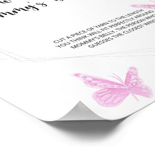 Butterfly verkondigt hoe groot het is mammie buiks poster (Hoek)