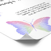 Butterfly verkondigt hoe groot het is mammie buiks poster (Hoek)