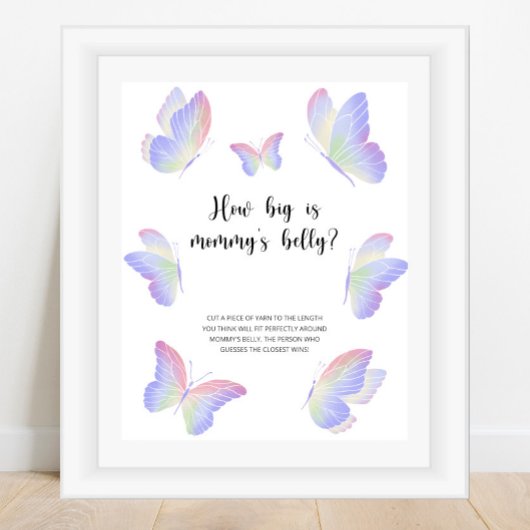 Butterfly verkondigt hoe groot het is mammie buiks poster