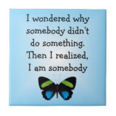 Butterfly Verse Tile Tegeltje (Voorkant)