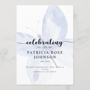 Butterfly Viering Life of Funeral Programme Programmakaart