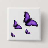 Butterfly Vierkante Button 5,1 Cm (Voorkant)