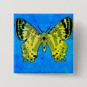 Butterfly Vierkante Button 5,1 Cm (Voorkant)