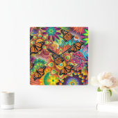 Butterfly Vierkante Klok (Huis)