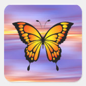 Butterfly  vierkante sticker (Voorkant)