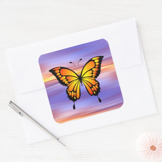 Butterfly  vierkante sticker (Envelop)