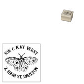 Butterfly vintage art customisable rubberstempel (Gestempeld)