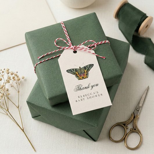 Butterfly Vintage Summer Garden Baby Shower Cadeaulabel