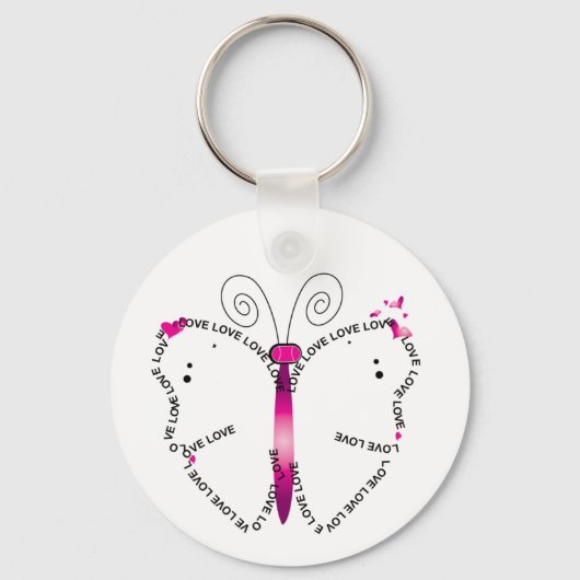 Butterfly-virtualisaties Sleutelhanger (Voorkant)