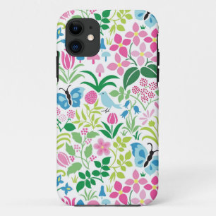 Butterfly, vogel, gloeiend helder patroon iPhone 11 hoesje