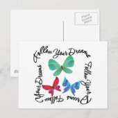 Butterfly - Volg je dromen Briefkaart (Voorkant / Achterkant)