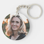 Butterfly voor altijd in ons hart Foto geprezen Sleutelhanger (Achterkant)