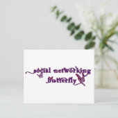 Butterfly voor sociale netwerken briefkaart (Staand voorkant)
