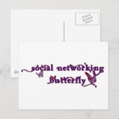 Butterfly voor sociale netwerken briefkaart (Voorkant / Achterkant)