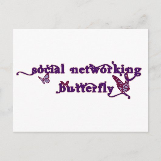 Butterfly voor sociale netwerken briefkaart (Voorkant)