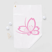 Butterfly-vormige geschaduwde Cherry Blossom Golf Golfhanddoek (Insitu)