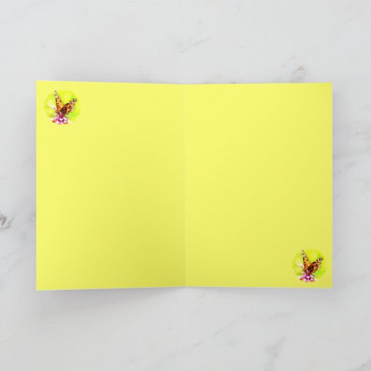 Butterfly-vriendschap Kaart (Binnen)