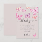 Butterfly Vrijgezellenfeest bedankt Kaart (Voorkant / Achterkant)