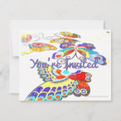  Butterfly Vrijgezellenfeest Brunch Kaart (Achterkant)