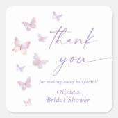 Butterfly Vrijgezellenfeest Dank u voor Vierkante Sticker (Voorkant)