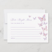 Butterfly Vrijgezellenfeest Date Night Ideeën Kaar Kaart (Voorkant)