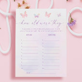 Butterfly Vrijgezellenfeest Guess Leeftijd Spel Ka Kaart