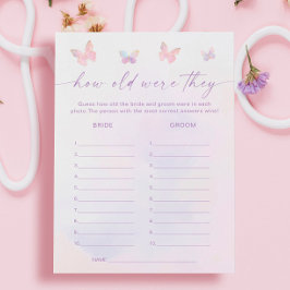 Butterfly Vrijgezellenfeest Guess Leeftijd Spel Ka Kaart