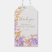Butterfly Vrijgezellenfeest Hydrangea Boho Harteli Cadeaulabel (Voorkant)