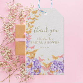 Butterfly Vrijgezellenfeest Hydrangea Boho Harteli Cadeaulabel