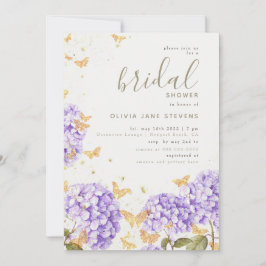 Butterfly Vrijgezellenfeest Hydrangea Gold Romanti Kaart