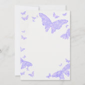 Butterfly Vrijgezellenfeest Lila Gold Elegant Boho Kaart (Achterkant)