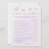 Butterfly Vrijgezellenfeest over of onder Game Kaa Kaart (Voorkant)