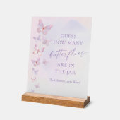 Butterfly Vrijgezellenfeest Raad eens hoeveel vlin Acryl Bord (Hoek)