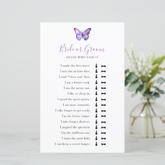 Butterfly Vrijgezellenfeest Raad eens wie het geze (Staand voorkant)